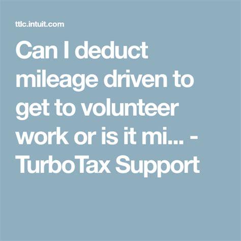 Can You Deduct Mileage For Volunteer Work